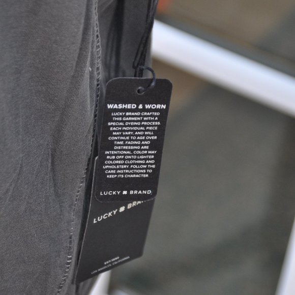 LUCKY BRAND XL ALWAYS Cutout Neckline T-Shirt NEW NWOT - Picture 5 of 6